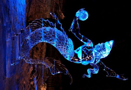 Mermaid Ice Sculpture - ice, fantasy, mermaid, sculpture