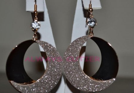 Half Moon Circle Gold Plated Earrings