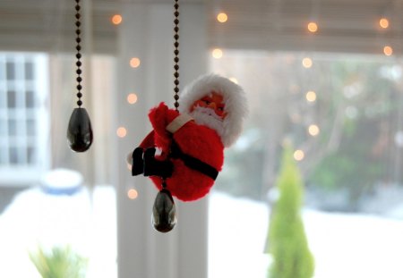 MISCHIEF SANTA - holiday, santa, hanging, toy