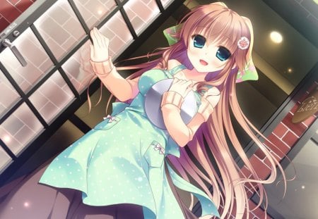 Anime - anime, school uniform, game cg, long hair