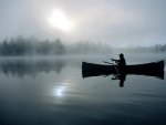 boat in calm lake