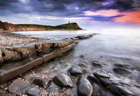 rocky beach - oceans, beach, sand, rocky