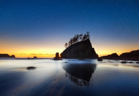 beach and starry sky