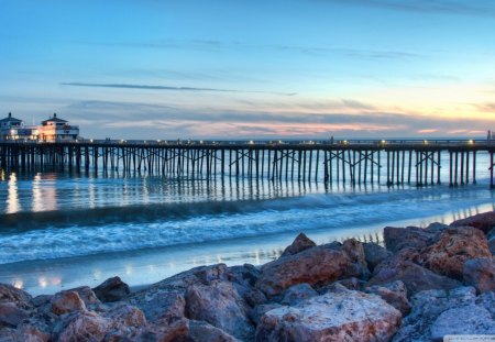 evening on the malibu pier