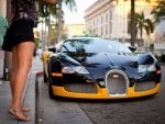 bugatti and girl