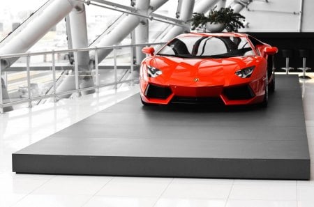 lamborghini - sport, lamborghini, car, red