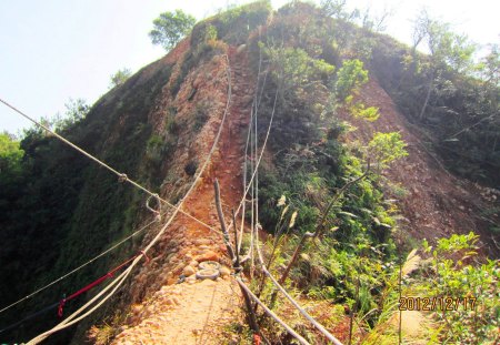 Challenge the steep mountain - rope, rock, challenge, steep, mountain