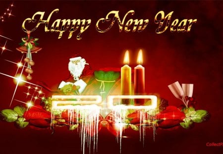 ღ.New Year of Celebrations.ღ - roses, pretty, gifts, snow, entertainment, bells, merry, happy, flowers, celebrations, ornaments, greeting, decorations, seasons, xmas, party time, candle, bows, together, colors, candlelight, new year of celebrations, new year, glass, warmth, festival, holidays, family, giftbox, wine, red, fire, ribbons, branches, trees, winter, balls, beautiful, cool, lovely, sweet, christmas, colorful, champagne, welcome