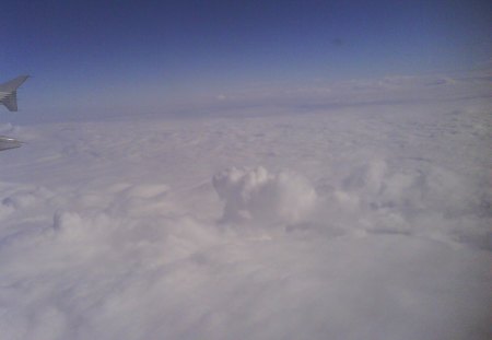 View of plane - clowd, sky, view, plane