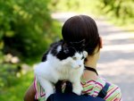 Girl and cat