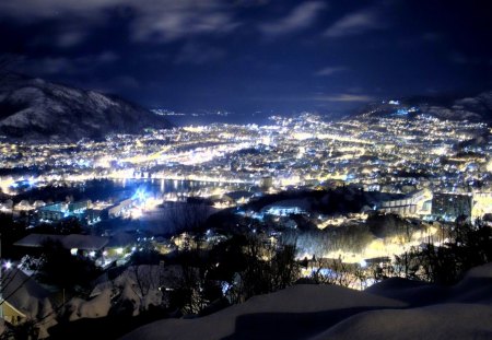 CITY LIGHTS - city, night, scenery, lights