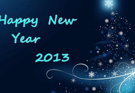 Happy New Year 2013 - 2013, newyear, blue, wishes