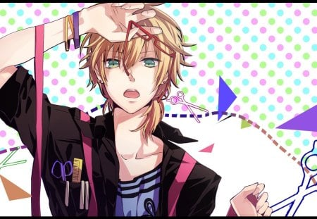 Len-san - male, vocaloid, red, anime, kagamine len