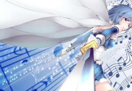 mahou shoujo madoka magica - girl, miki sayaka, magic, anime, manga