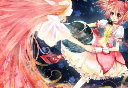 mahou shoujo madoka magica - girls, goddess madoka, kaname madoka, magic, anime, manga