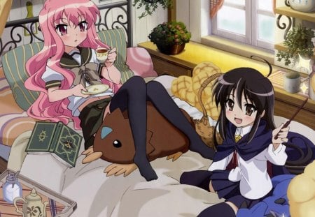 Zero no Tsukaima - girl, zero, tsukaima, bed