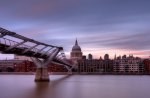 The view from the shore at St Pauls Cathedral