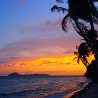 Beautiful evening at the Chilli Beach, Australia