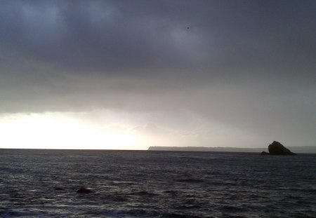 Berry Head takes bashing - oceans, nature, devon, seas, rain, weather, rocks