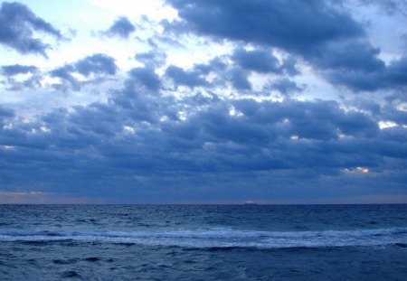 Blue sky,blue sea - sky, sea