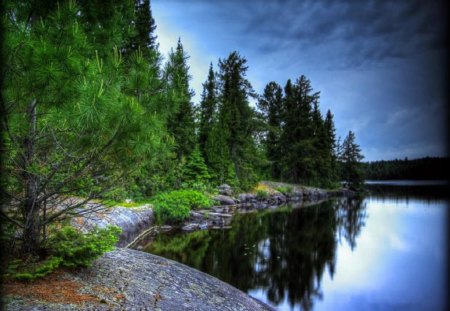 fourtoonlake - lake, tree