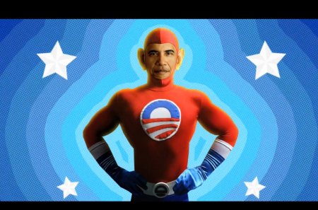 SUPER OBAMA - star, red, usa, super, obama