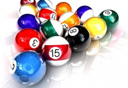 pool - number, yellow, blue, shiny, black, colorful, white, triangle, pool, red, green, nice, color, texture