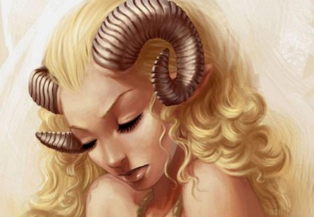 Capricorn - fantasy, female, lady, woman, girl