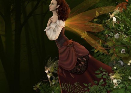 Fairies - lady, fantasy, fairy, female, girl, woman