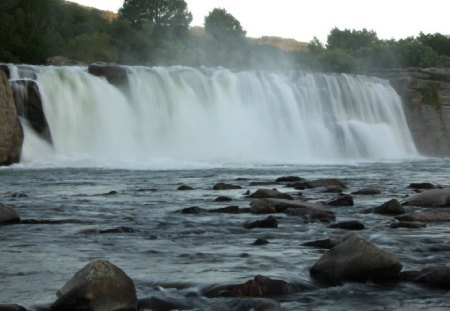 Maruia Falls - falls water, trees, rocks