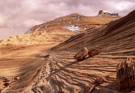 sandstone buttes in colorado plateau arizona - formation, clouds, butte, desert, sandstone