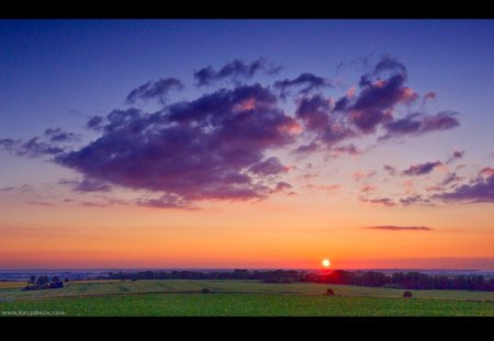 Just a Simple Sunset - cloud, sky, nature, sunset