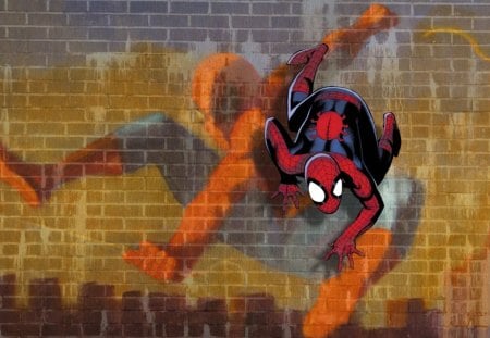 Spider-man - comic, marvel, wall crawler, art, spiderman, wall, superhero