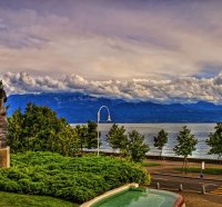 beautiful harbor view hdr