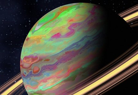 Multicolor Planet - picture, planet, multicolor, beautiful