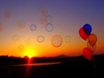 BALLOONS at SUNSET