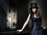 Nice gothic girl with hat