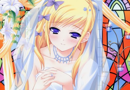 Anime bride - girl, manga, bride, anime