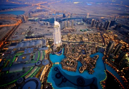 Evening Dubai Skyscrapers