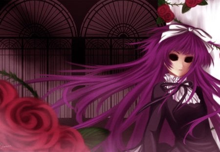 à®œShikià®œ - mystery, supernatural, anime, horror, purple hair, kirishiki sunako, manga