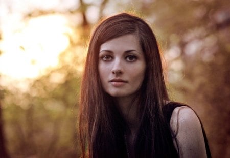 Charming Girl - brown, female, hair, people