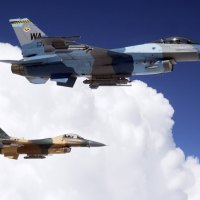 F16s over clouds