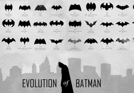 Evolution of Batman - evolution, batman, movie, logo