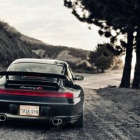 Black Porsche Carrera S Rear