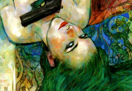 watch it - gun, femme, tgrams, female, artistic