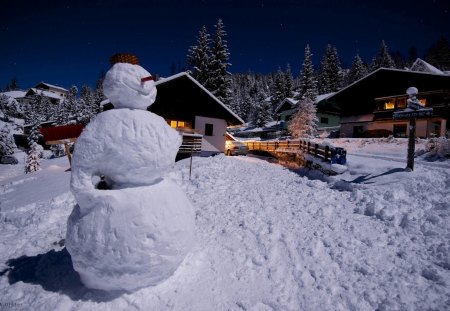 Snowman - greeting, christmas, photography, fog, wonderful, frosty, mountains, winter, cool, xmas, peaceful, winter time, holiday, rivers, other, silent, seasons, beautiful, quiet, frozen, whiter trees, amazing, travels, miracle, gorgeous, nature, mist, cold, shine, magnificent, splendidly, celebration, splendor blue in winter, splendor, shining