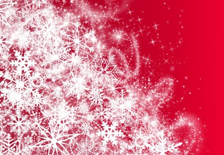 Snow Storm - winter, snowflakes, shine, sparkle, christmas, bright, red, snow, feliz navidad, lights