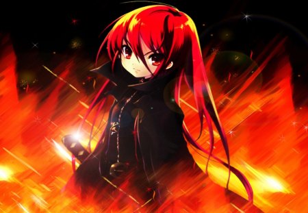 Fire From Hell - fire, dunno what anime this is, sword, cant think of a fourth