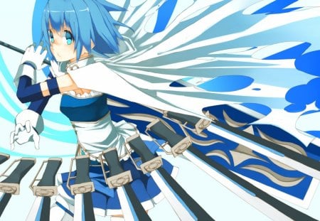 mahou shoujo madoka magica - girl, miki sayaka, magic, anime, weapons, manga