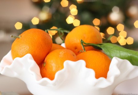 Happy almost New Year's Eve!! - winter, forever, table, love, celebration, christmas, festive time, fresh, nature, oranges, lights, green